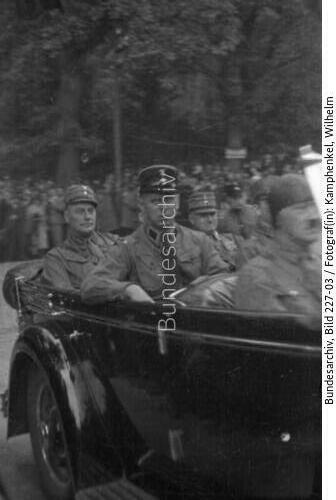 Adolf Hitler in his open car in Bad Harzburg